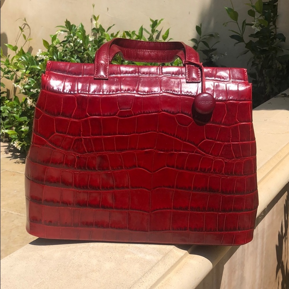 Monsac Original Red Leather Handbag